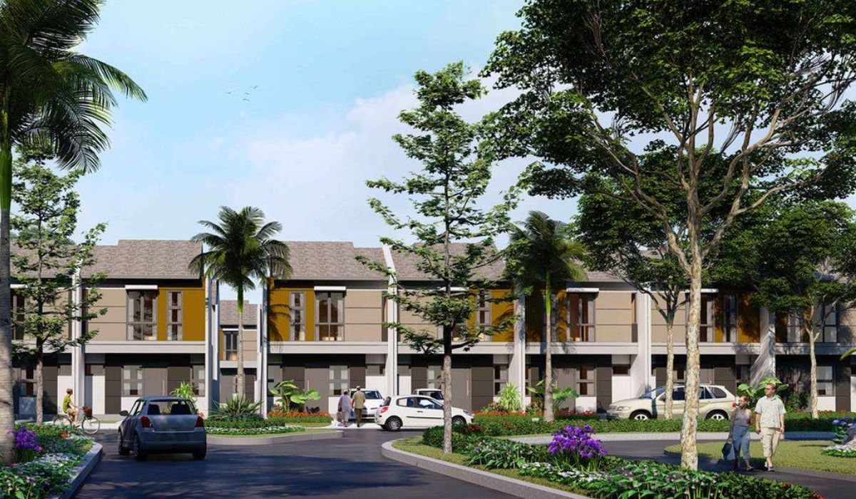 Deretan rumah di Hayfield Grand City Balikpapan